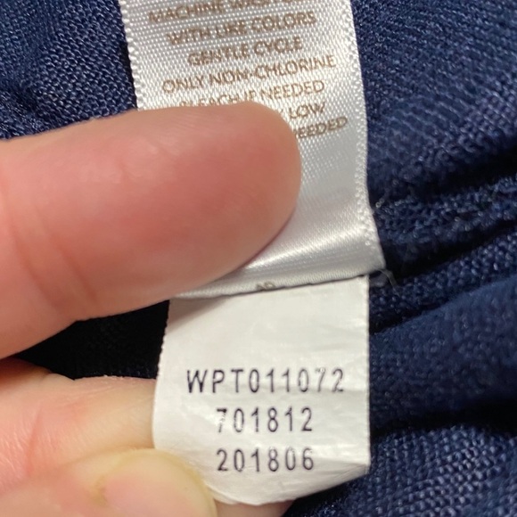 J Jill Love Linen Seaside Blue Cropped Pants MP - Picture 7 of 7